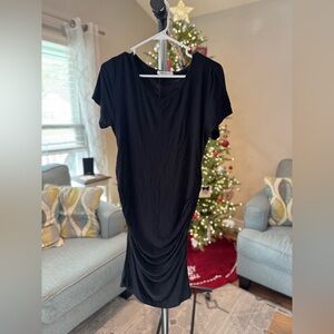 Maternity Black Midi Dress